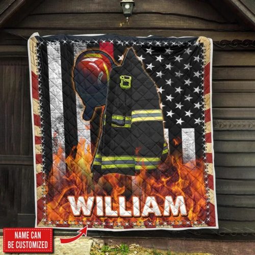 Personalized Firefighter Jacket And Leatherhead Us Quilt