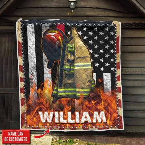 Personalized Firefighter Jacket And Leatherhead Quilt