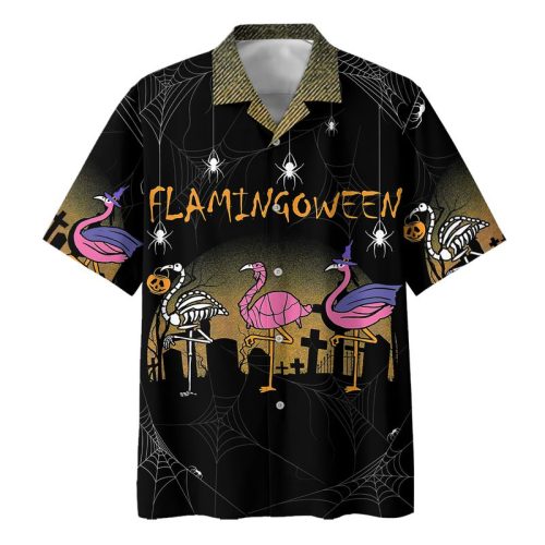 Flamingo Halloween Hawaiian Shirt