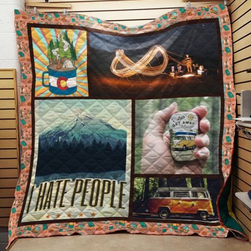 Camping I Hate People Quilt