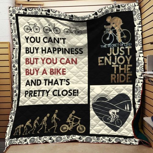 Cycling Life The Secret Of Life Just Enjoy The Ride Quilt