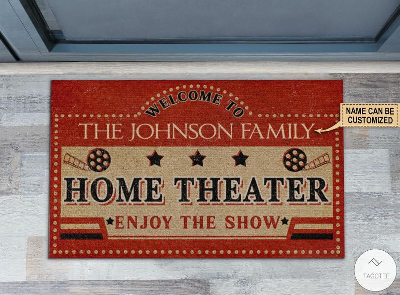 Personalized Welcome To Home Theater Enjoy The Show Doormat