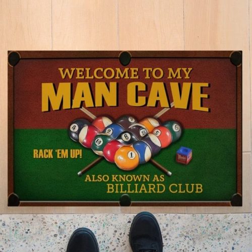 Welcome To My Man Cave Billiard Club Doormat