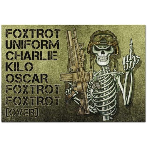 Foxtrot Uniform Charlie Kilo Oscar Foxtrot Foxtrot Veteran Doormat