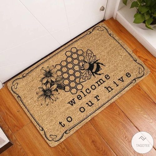 Welcome To Our Hive Bee Doormat