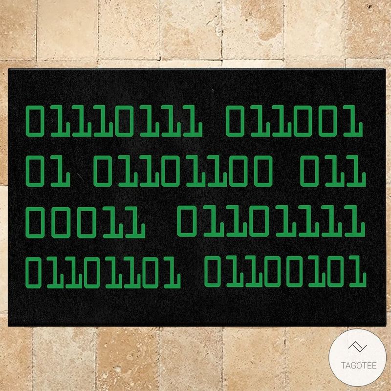 Welcome In Binary Doormat