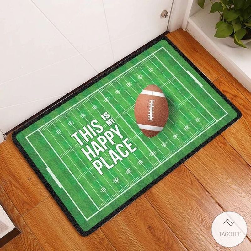 This Is My Happy Place Rugby Football Doormat