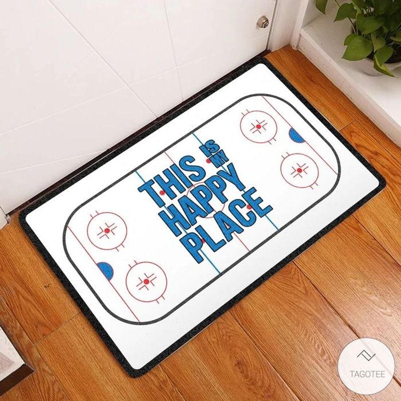 This Is My Happy Place Hockey Doormat