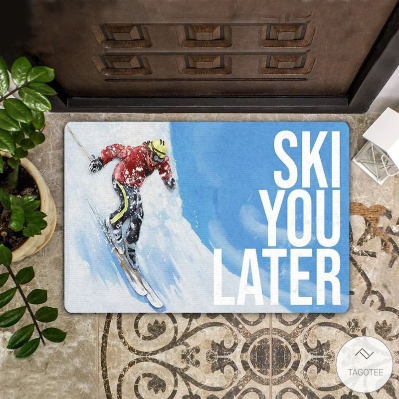 Skiing You Later Doormat