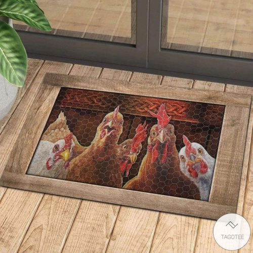 Rooster Chicken 3 D Doormat