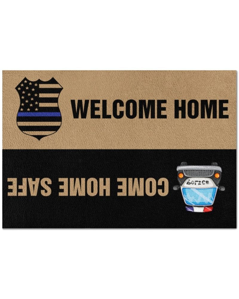 Police Welcome Home Come Home Safe Doormat