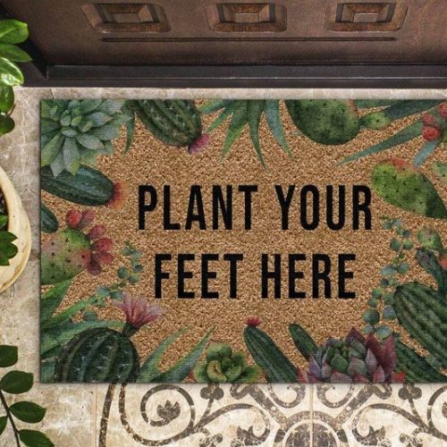 Plant Your Feet Heer Succulent Doormat