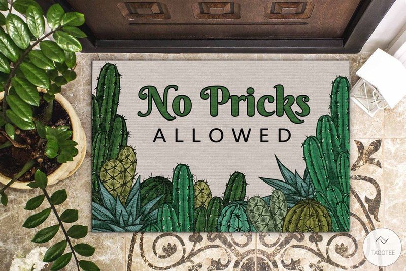 No Pricks Allowed Cactus Doormat