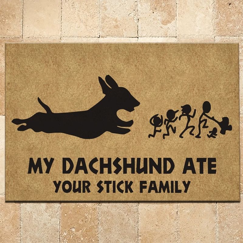 My Dachshund Ate Your Stick Family Doormat