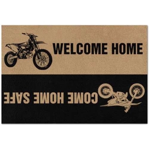 Motocross Welcome Home Come Home Safe Doormat