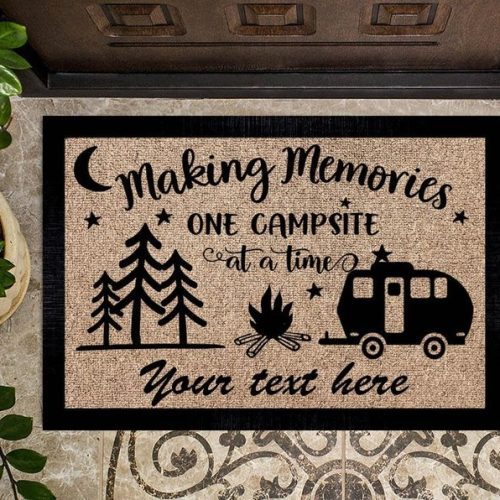 Making Memories One Campsite At A Time Personalized Doormat