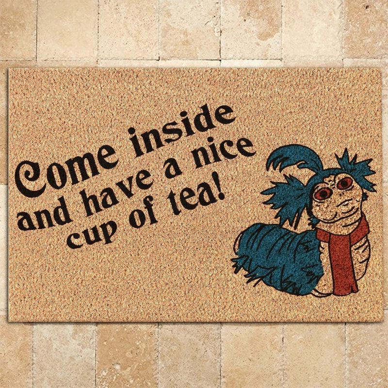 Labyrinth Worm Come Inside And Have A Nice Cup Of Tea Doormat