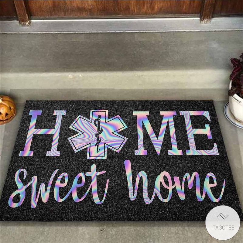 Home Sweet Home EMT Holographic Doormat