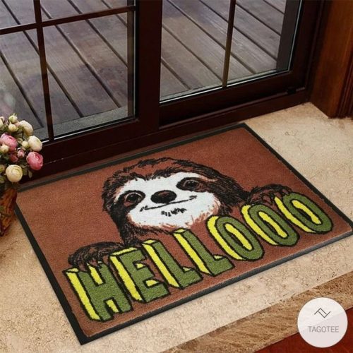 Hello Sloth Doormat