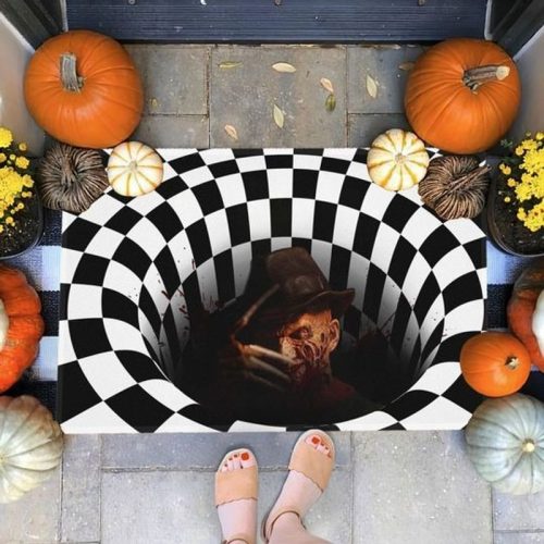 Freddy Krueger Illusion 3 D Hole Doormat