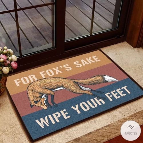 For Foxs Sake Wipe Your Feet Doormat