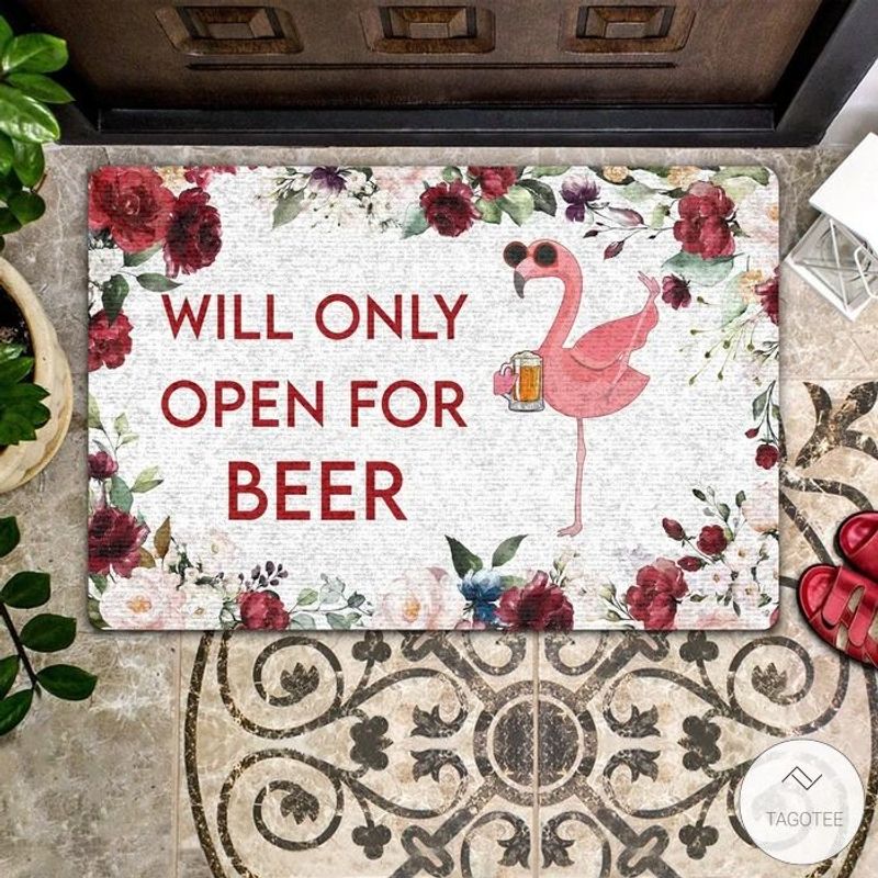 Flamingo Will Only Open For Beer Doormat