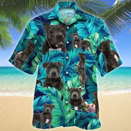 Staffordshire Bull Terrier Dog Lovers Hawaiian Shirt