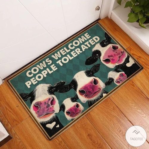 Cows Welcome People Tolerated Doormat