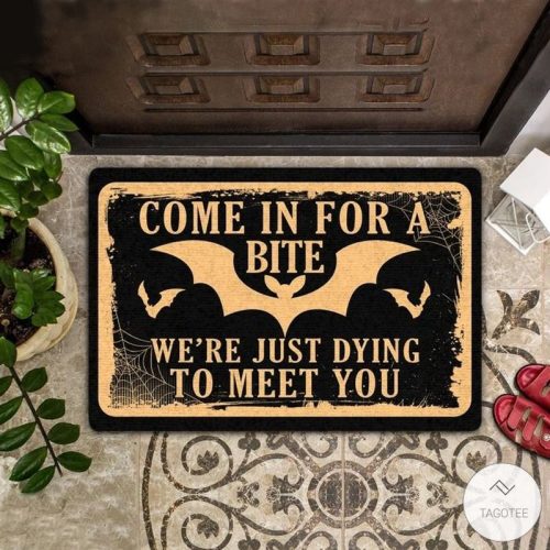 Come In For A Bite Were Just Dying To Meet You Bat Doormat