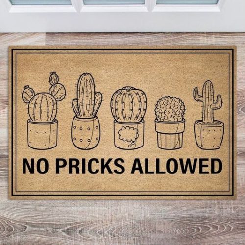 Cactus No Pricks Allowed Doormat