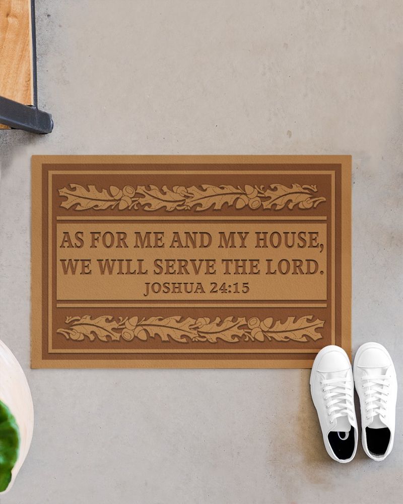 As For Me And My House We Will Serve The Lord Doormat
