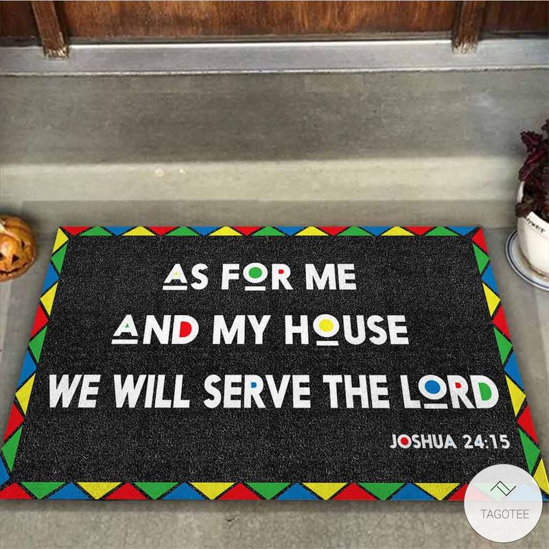 As For Me And My House We Will Serve The Lord African American Doormat