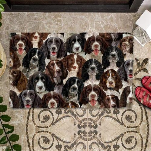 A Bunch Of English Springer Spaniels Doormat