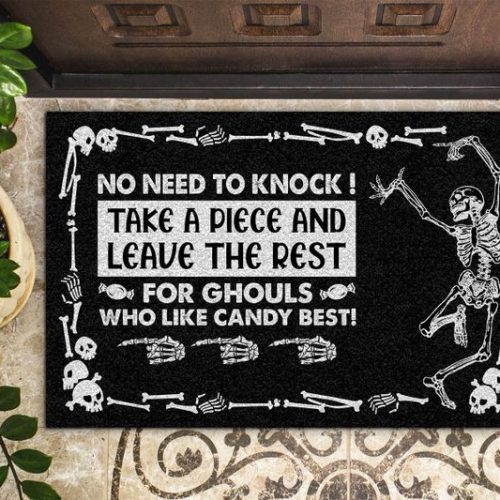 Halloween Skull Trick Or Treat Avoid Doormat