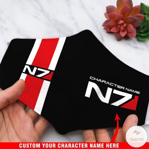Personalized Name N 7 Face Mask