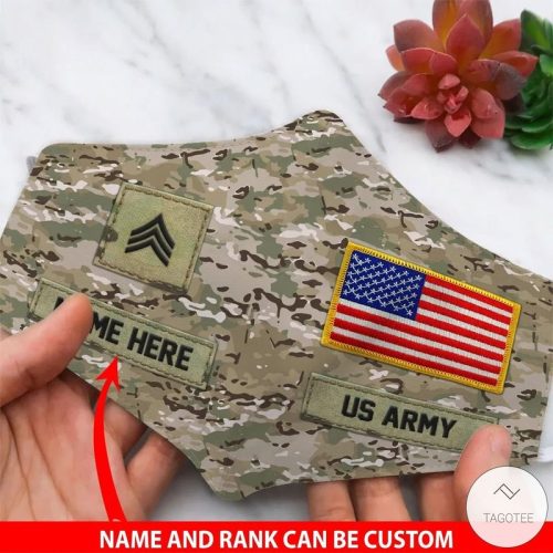 Personalized US Army Camouflage Face Mask