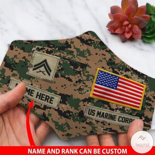 Personalized US Marine Corps Face Mask