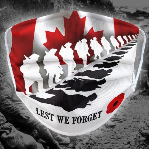 Lest We Forget Canada Face Mask