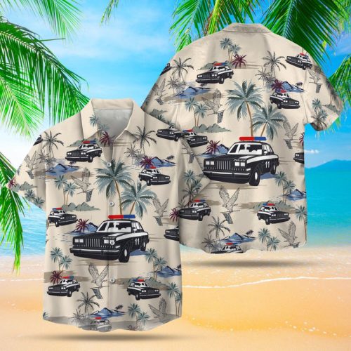 Police Cars Seamless Pattern Hawaiian Shirt