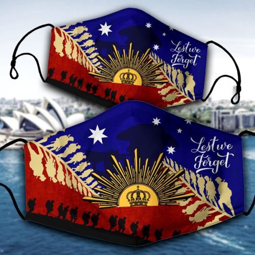 Anzac Day Lest We Forget Facemask