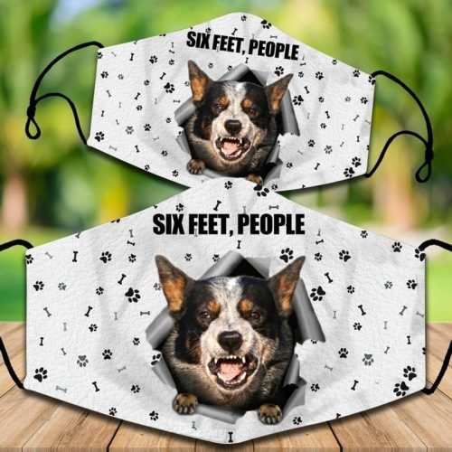 Australian Cattle Dog Six Feet People Face Mask
