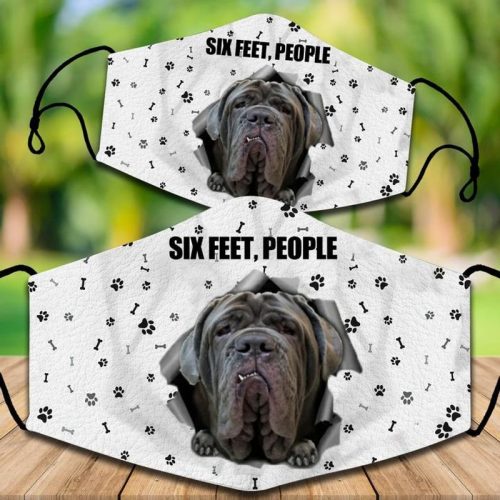 Neapolitan Mastiff Six Feet People Face Mask