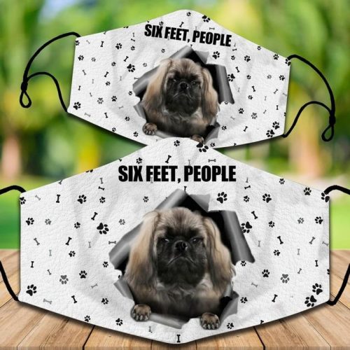 Pekingese Six Feet People Face Mask