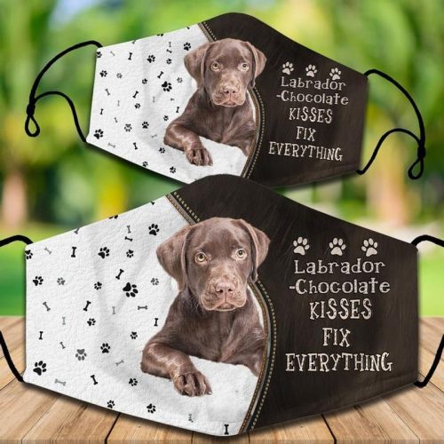 Labrador Chocolate Kisses Fix Everything Face Mask