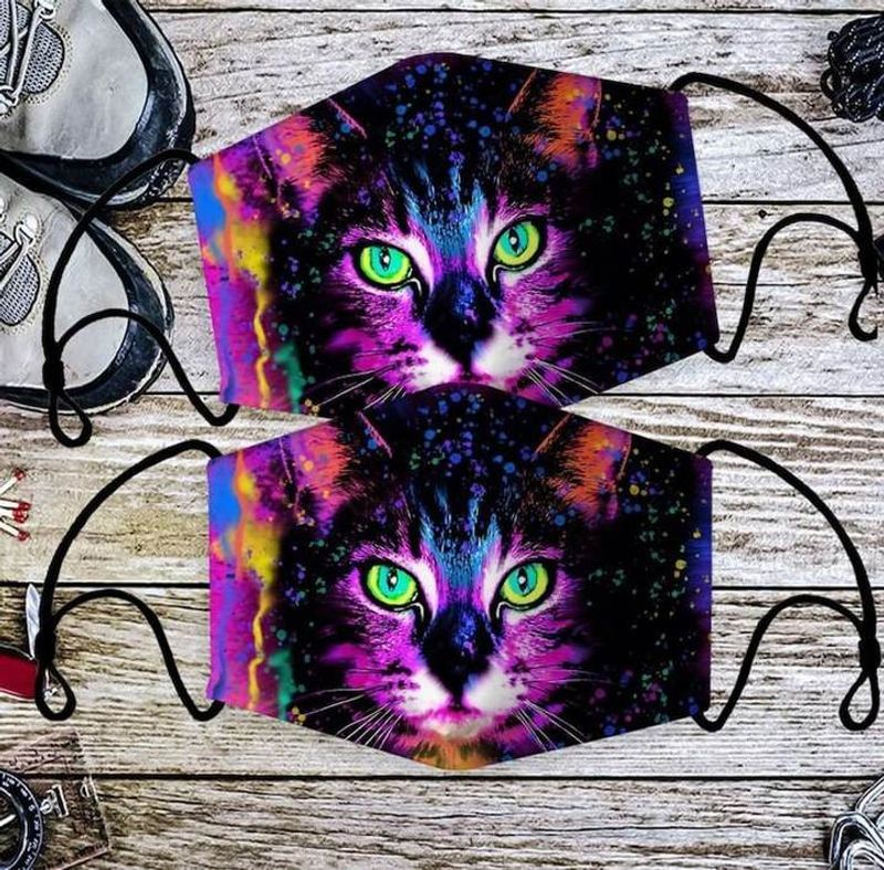 Colorful Cat Art Cloth Face Mask