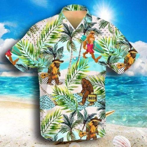 Bigfoot Colorful Hawaiian Shirt