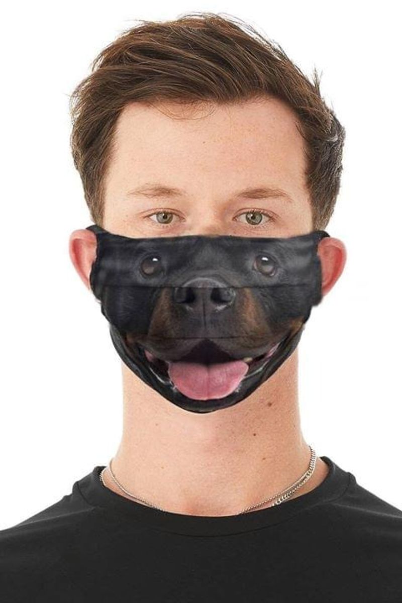 Rottweiler Dog 3 D Face Mask