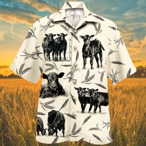 Retro Cattle Farm Lovers Hawaiian Shirt