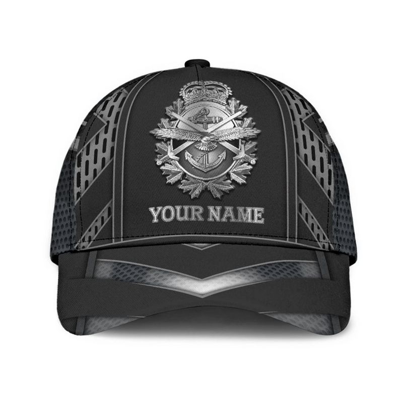 Personalized Canadian Veteran Armed Forces Black Cap