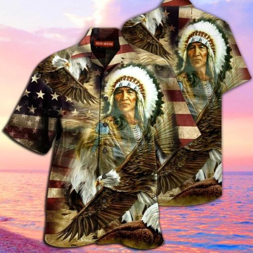 Native American Eagle Vintage Hawaiian Shirt